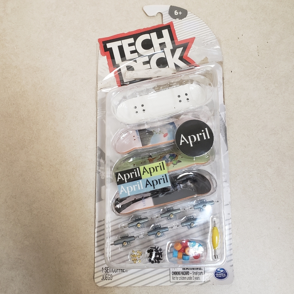 Tech Deck Ultra DLX "APRIL" 4 Pack Set Skateboards Mini Fingerboards Collectable